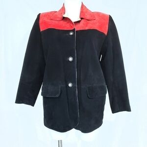 Michael Mims Vintage Suede Colorblock Suede Jacket